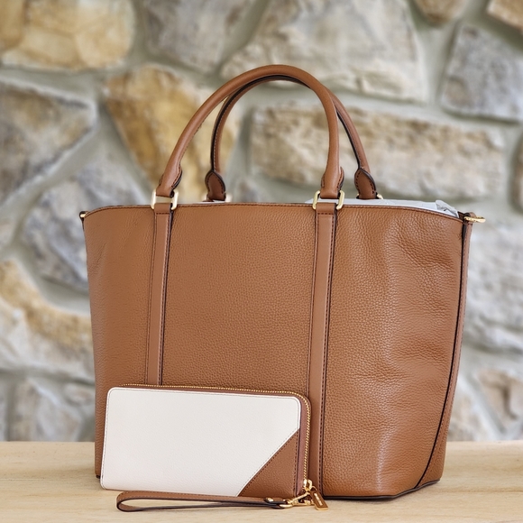 Michael Kors Bedford Legacy LG Tote SET Brown - Picture 3 of 9